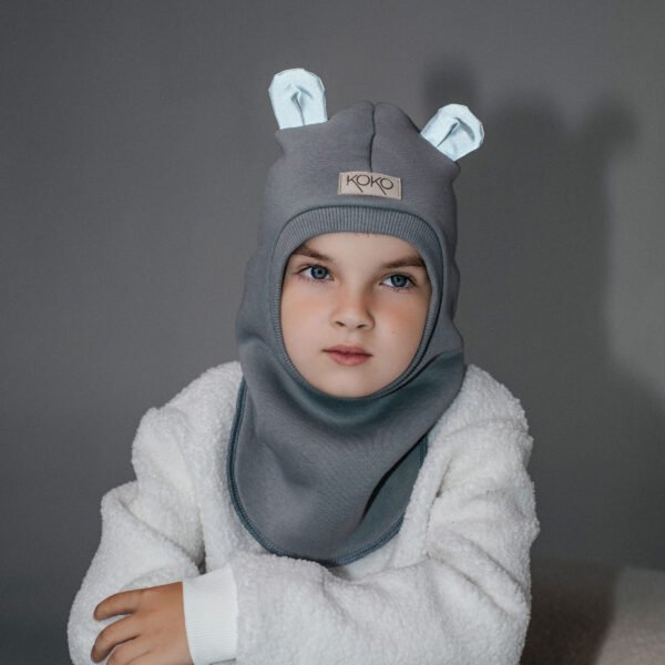 Žieminis šalmukas berniukui su ausytėmis