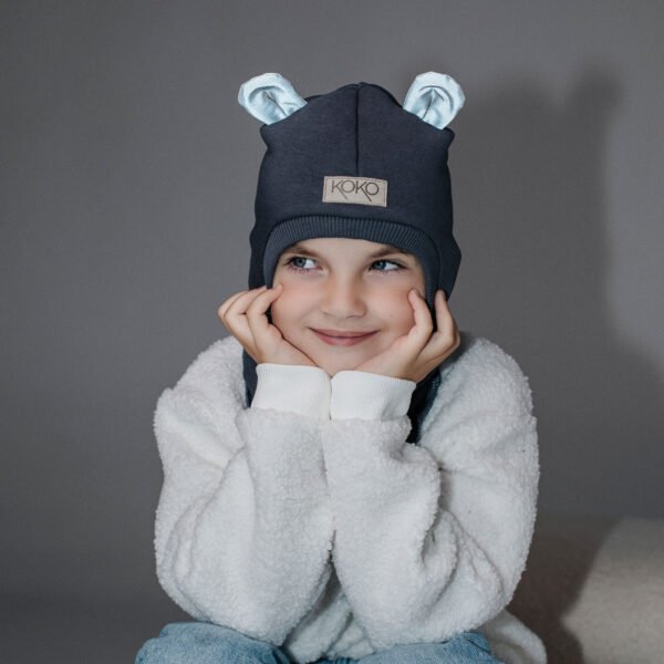 Žieminis šalmukas berniukui su ausytėmis